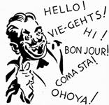 image of man saying hello