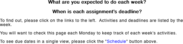 What are you expected to